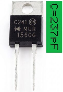 Диод MUR1560 (15A, 600V) сверхбыстрый Ultra-fast выпрямительный, корпус TO-220AC