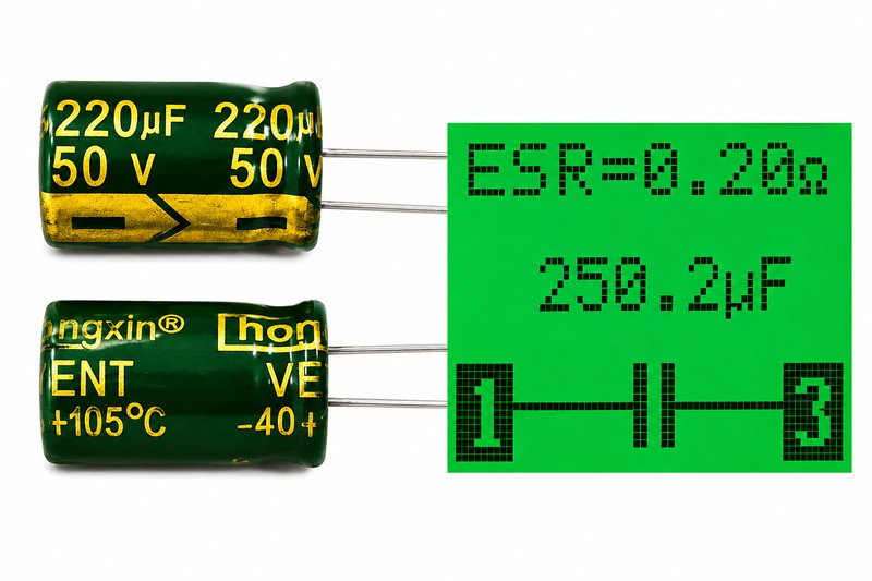 Конденсатор 220 мкФ 50В (220uF 50V) электролитический Low ESR
