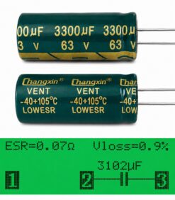 Конденсатор 3300 мкФ 63В (3300uF 63V) электролитический радиальный Low ESR