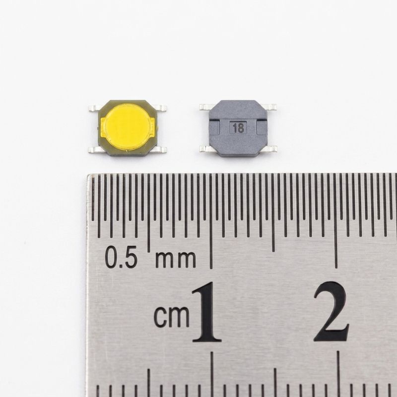 Кнопка тактовая 4x4x0.8 мм мембранная, микропереключатель SMD