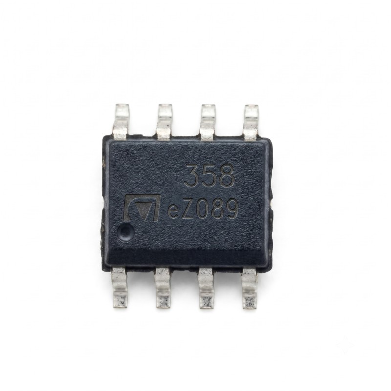 LM358 SMD микросхема, операционный усилитель двухканальный, корпус SOP-8 (SOIC-8)