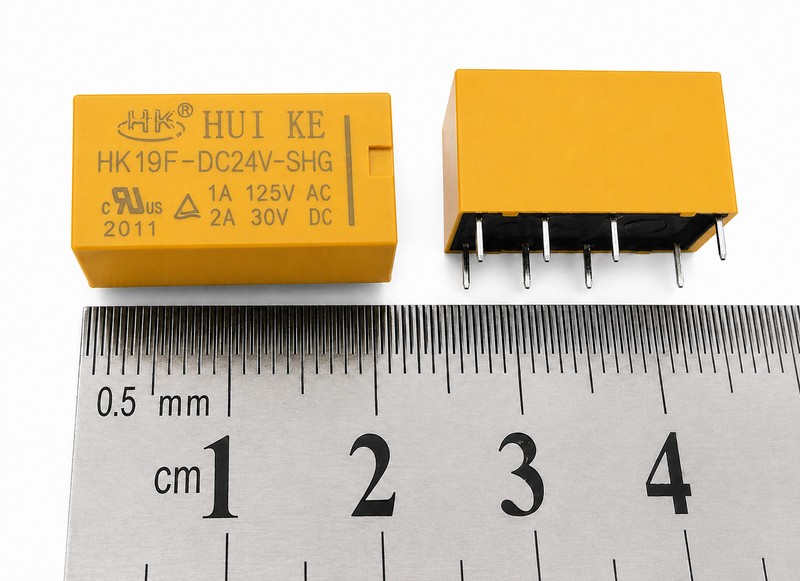 HK19F 24V электромагнитное реле 1A 125V (8 pin), сигнальное промежуточное (HK19F-DC24V-SHG)