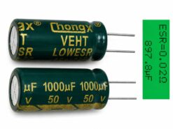 Конденсатор 13*25 1000uF 50V Low ESR, электролитический радиальный