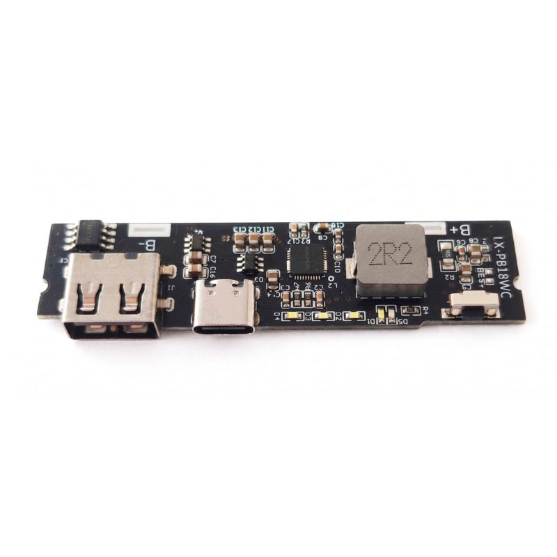 Плата повербанка 18w быстрой зарядки QC3.0/PD USB + Type-C для Li-ion