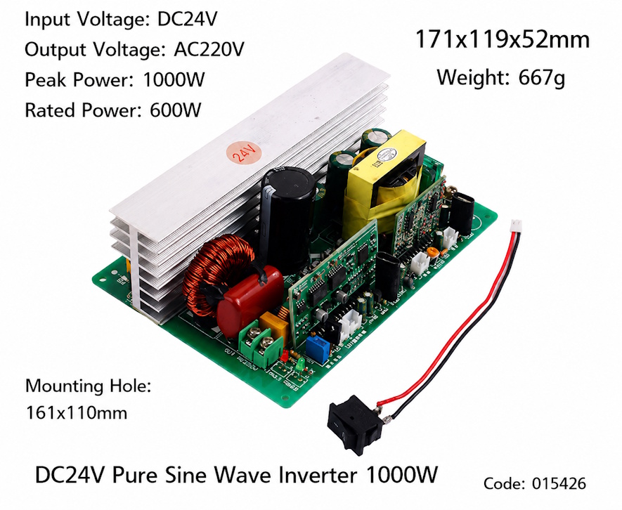 плата инвертора 24V 600W
