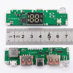 Плата павербанка Q8 15W QC 9V 12V 1A USB Type-C з дисплеєм швидка зарядка