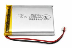 Акумулятор Li-Po 103450 3.7V 2200mAh з платою захисту (PCM), роз'єм JST 2 Pin
