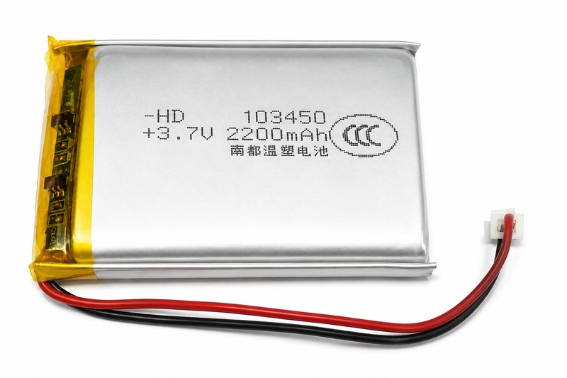 Акумулятор Li-Po 103450 3.7V 2200mAh з платою захисту (PCM), роз'єм JST 2 Pin